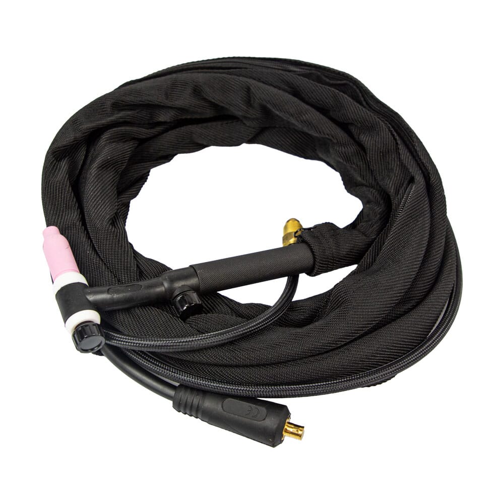 17FV TIG Torch for 200 AMP and Below Machines with a Size 25 Dinse